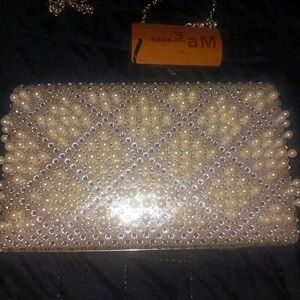 Brand new square silver bag by Hello 3am